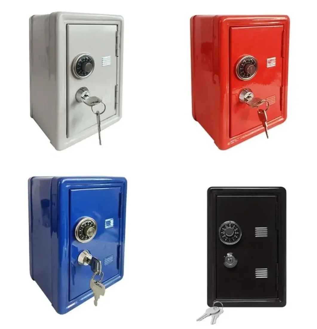 Compact Metal Safe – Secure Storage and Stylish Piggy Bank 1